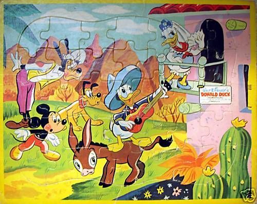 Walt Disney's DONALD DUCK PUZZLE © 1950s Jaymar WDP